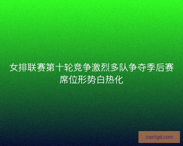 女排联赛第十轮竞争激烈多队争夺季后赛席位形势白热化