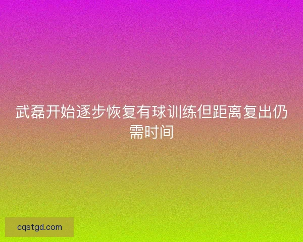 武磊开始逐步恢复有球训练但距离复出仍需时间